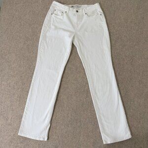 Levi’s 505 Straight Leg White Jeans Women’s Size 6 Classic Denim